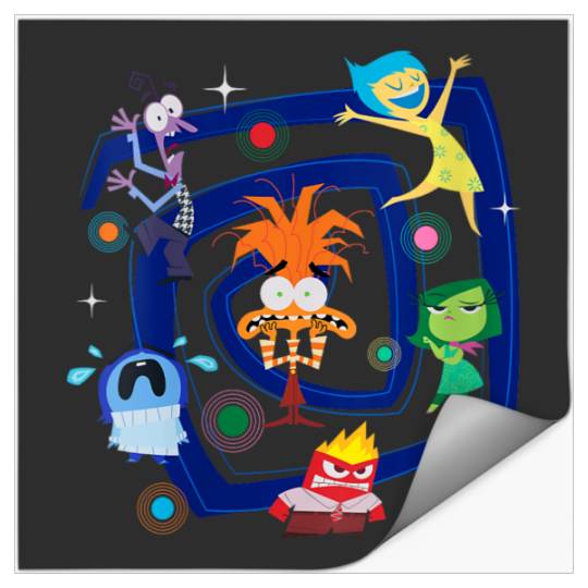 Disney pixars Inside Out 2 Emotions Spiral Of Anxiety Stickers