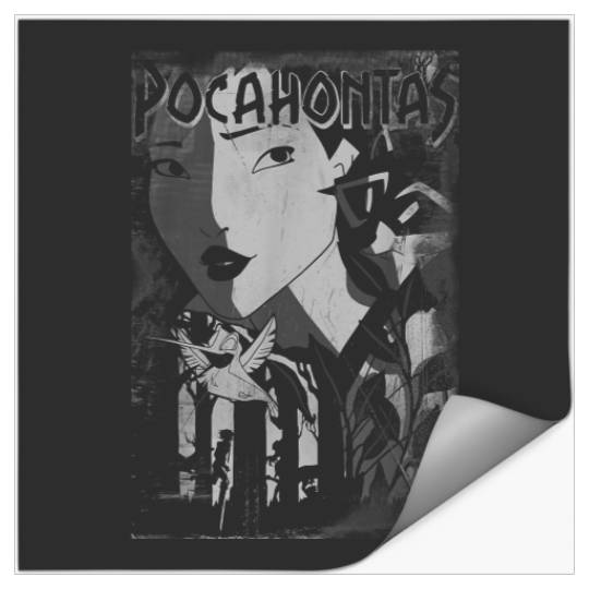 Disney Pocahontas Dark Portrait Poster Stickers
