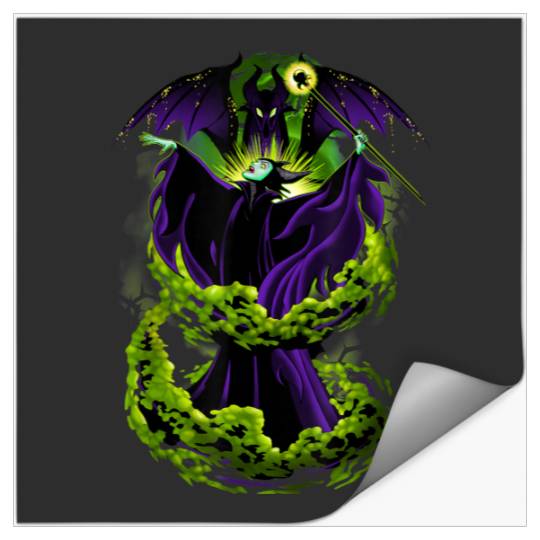 Disney Villains Maleficent Dragon Transformation Stickers