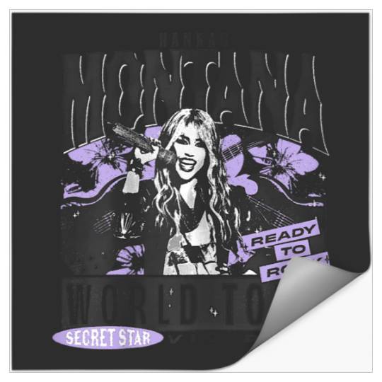 Disney Hannah Montana World Tour Ready To Rock Chest Poster Stickers