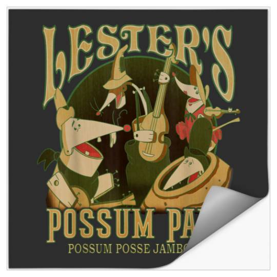 Disney A Goofy Movie Lester's Possum Park Vintage Poster Stickers