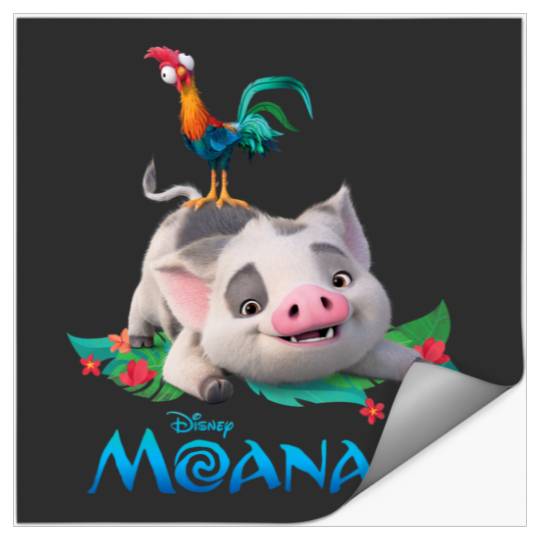 Disney Moana 2 Pua and Heihei with  Movie Logo Stickers