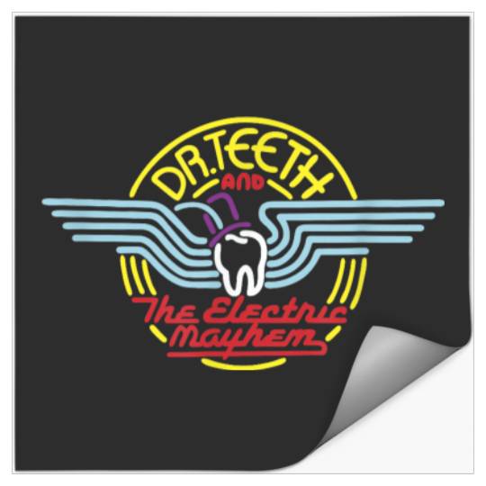 Disney The Muppets Dr Teeth Electric Mayhem Neon Stickers