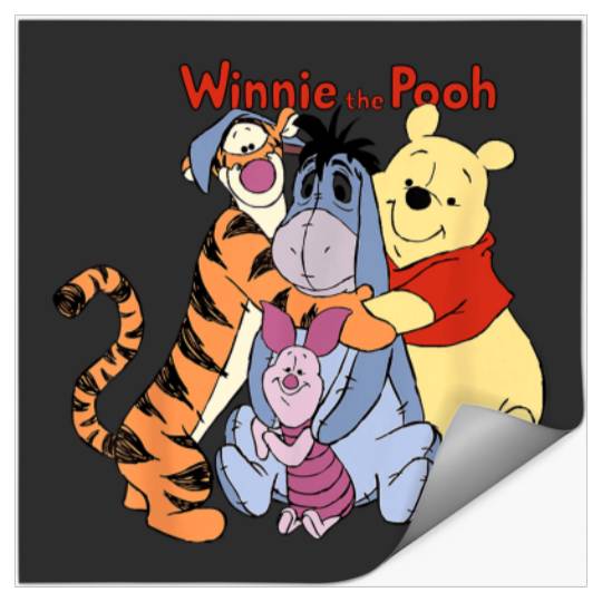 Disney Winnie The Pooh Group Shot Hug Stickers