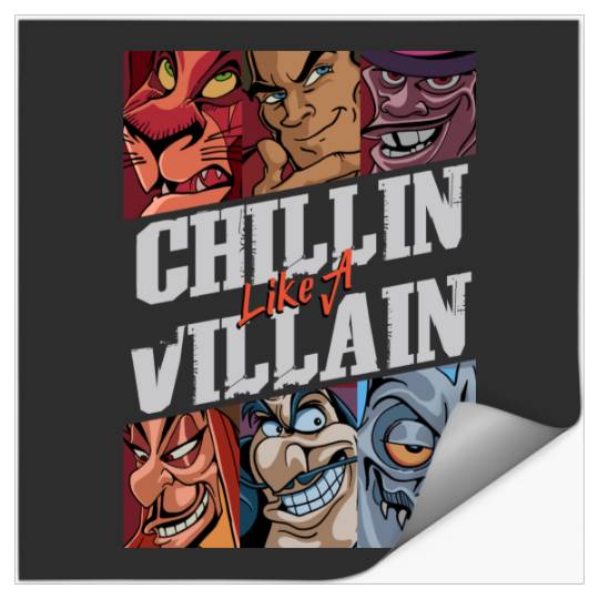 Disney Villains Chillin' Like A Villain Group Portrait Stickers