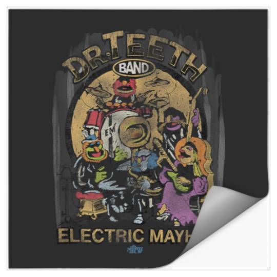 Disney The Muppets Show Dr Teeth Electric Mayhem Distressed Stickers