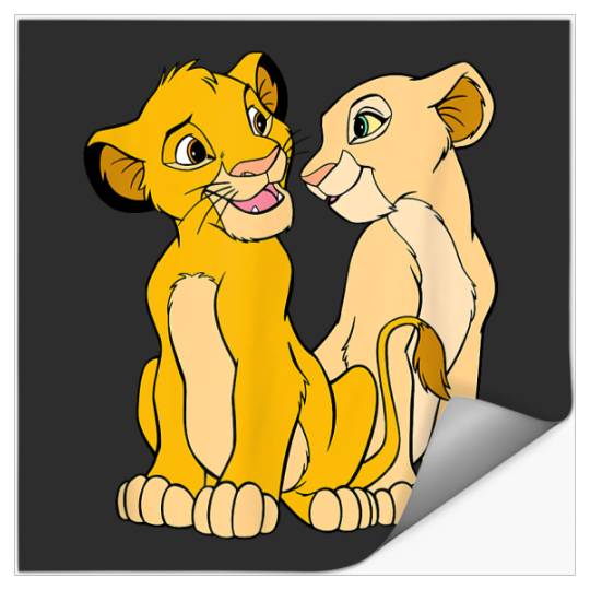 Disney The Lion King Cute Simba Nala Big Chest Portraits Stickers
