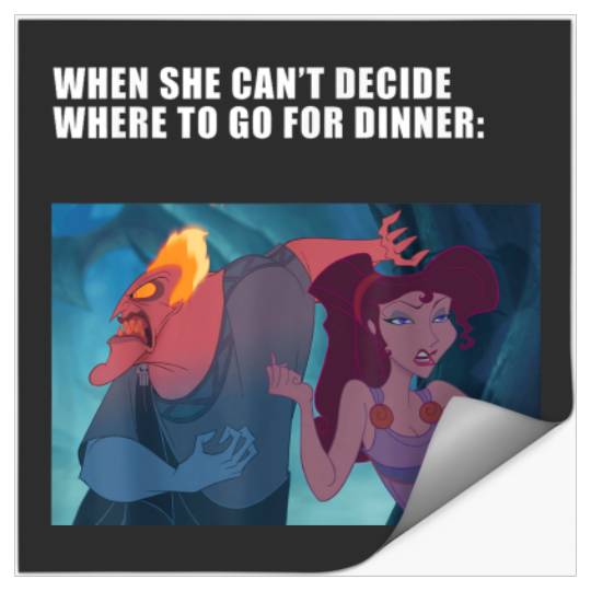 Disney Villains Valentines Day Hades Megara Dinn Stickers
