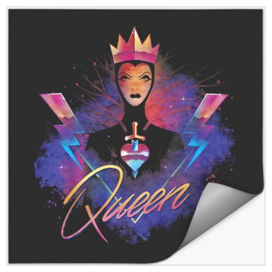 Disneyss Villains Evil Queen Rock Portrait Stickers