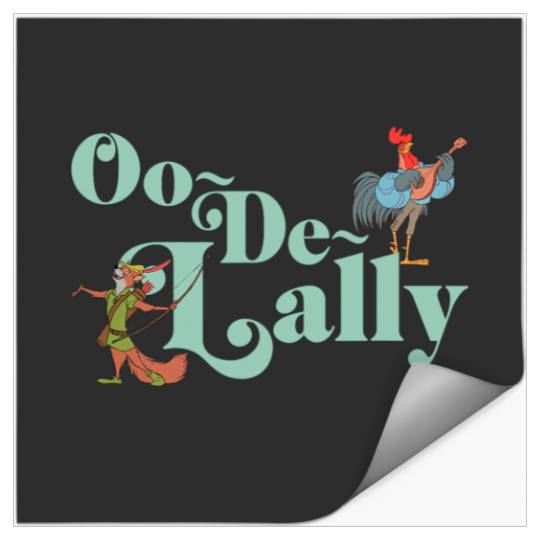 Disney Robin Hood Oo-De-Lally Iconic Quote Chest Text Logo Stickers