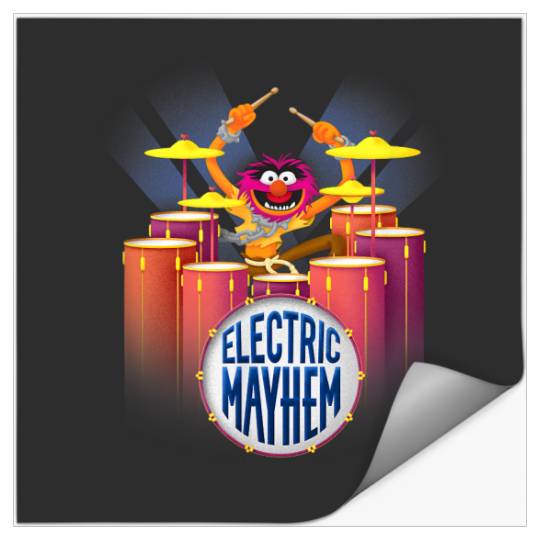 Disney The Muppets Electric Mayhem Animal Drummer Portrait Stickers