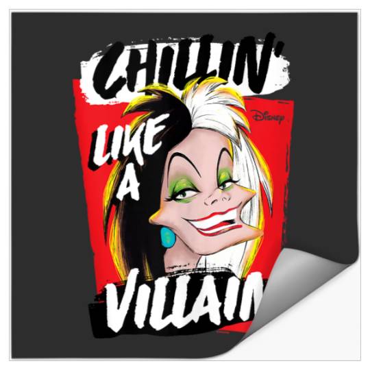 Disney Villains Cruella Chillin Like A Villain Stickers