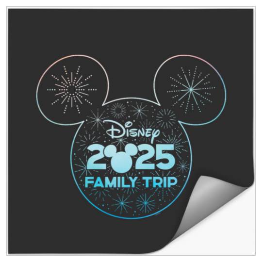 Disney Mickey Mouse Icon Fireworks Vacation Family Trip 2025 Stickers