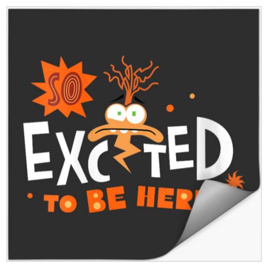 Disney Pixar Inside Out 2 So Excited To Be Here Anxiety Logo Stickers