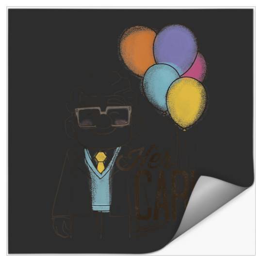 Disney Up Her Carl Couples Raglan Baseball Tee Stickers