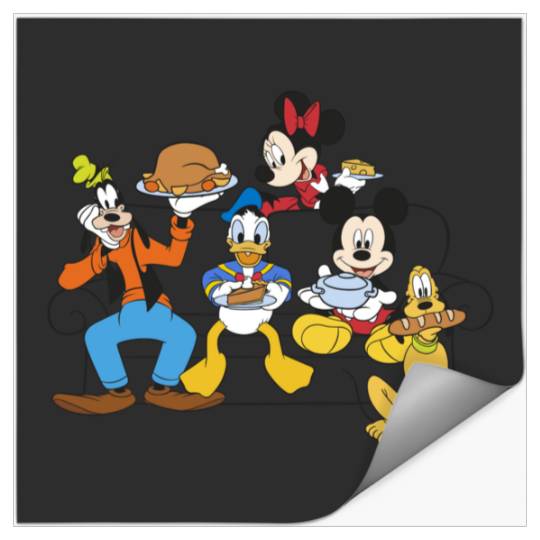Disney Mickey Friends Thanksgiving Friendsgiving Couch Happy Thanksgiving 2024 Stickers