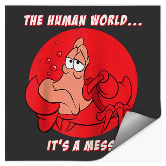 Disney The Little Mermaid Sebastian The Human World Raglan Baseball Tee Stickers
