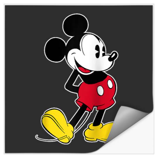 Disney Mickey Mouse Classic Pose Raglan Baseball Tee Stickers
