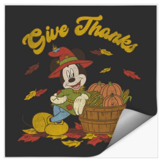 Disney Halloween Mickey Mouse Fall Give Thanks Happy Thanksgiving 2024 Stickers