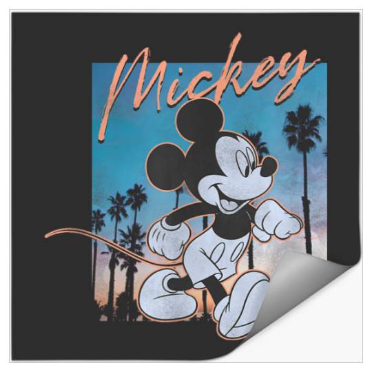 Disney Mickey And Friends Walking On The Sunset Poster Stickers