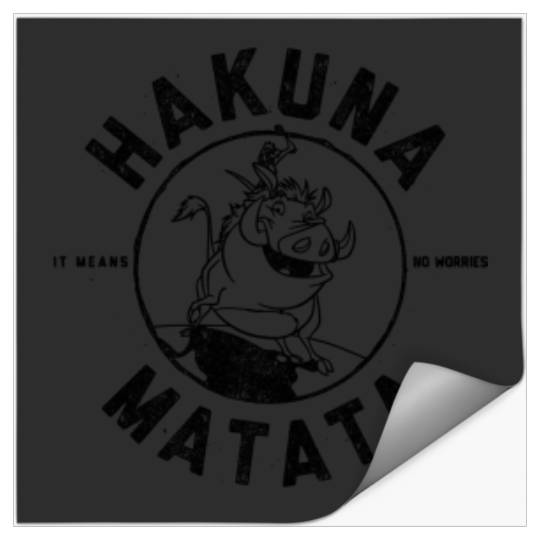 Disneyss Lion King Timon Pumbaa Hakuna Mata Tee Stickers
