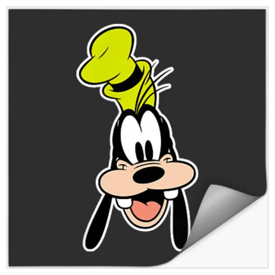 Disney Mickey And Friends Goofy Face Small Pocket Logo Stickers