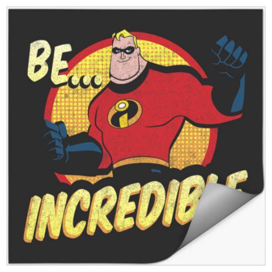 Disney Pixarss The Incredibles Be Incredible Retro Vintagess Stickers