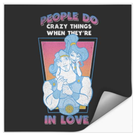Disneyss Hercules Megara Vintages Love Quote Tee Stickers