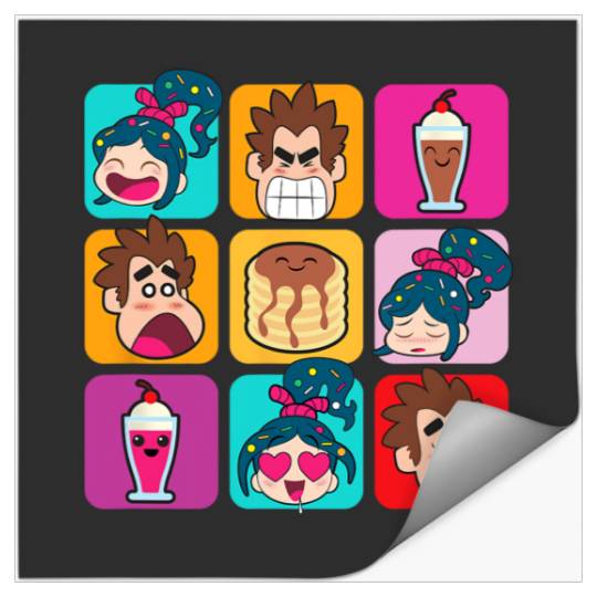 Disney Wreck-It Ralph Vanellope Ralph & Desserts Panels Stickers