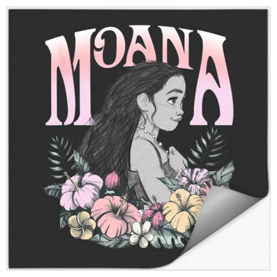 Disney Moana Cute Spring Time Moana Big Chest Portrait Frame Stickers