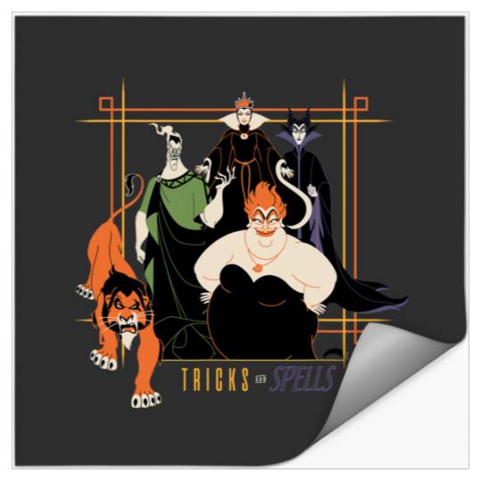 Disney Villains Spooky Squad Tricks and Spells Halloween Stickers