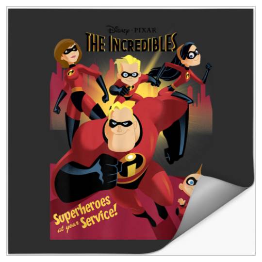 Disney Pixar The Incredibles Superhero Group Pos Stickers