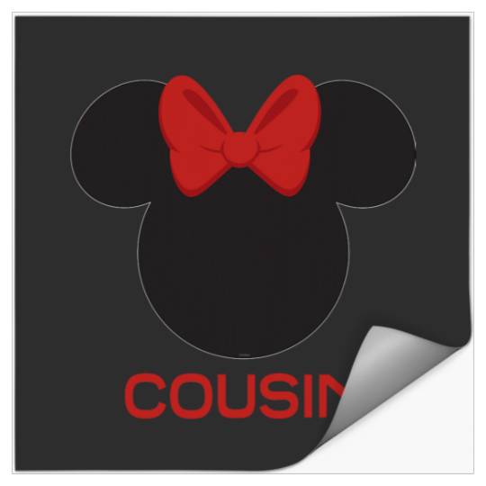 Disney Minnie Mouse Red Bow Icon Cousin Family Stickers