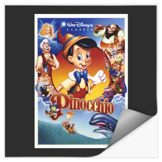 Disney Pinocchio Movie Poster Group Shot Stickers
