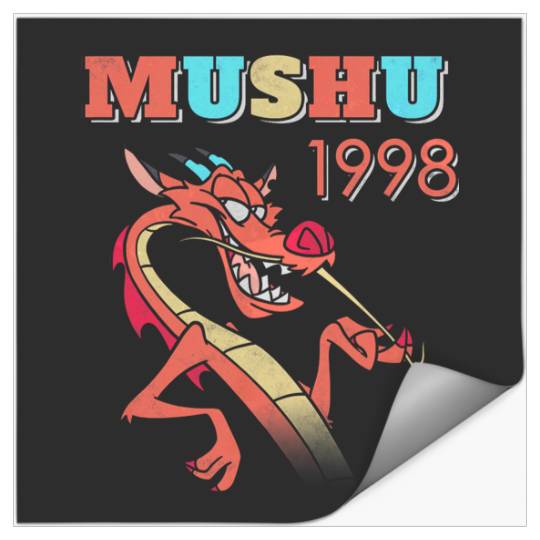 Disney Mulan Mushu 1998 Cool Dragon Stickers