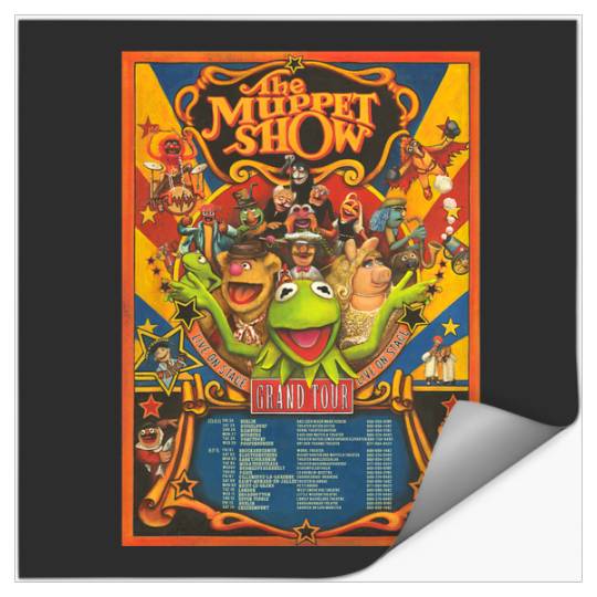 Disney The Muppets Show Grand Tour Group Shot Retro Poster Stickers