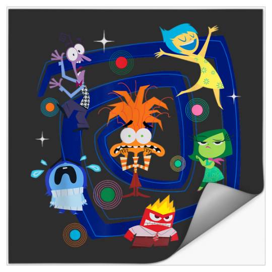 Disney Pixar Inside Out 2 Emotions Spiral Of Anxiety Stickers