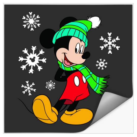 Disney Mickey Mouse Holiday Snowflakes Portrait Christmas Merry Christmas 2024 Stickers