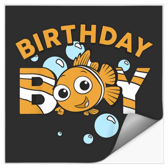 Kids Disney Pixar Finding Nemo Birthday Boy Cute Nemo Youth Stickers