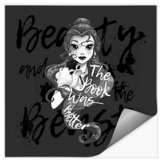 Disney Beauty The Beast Belle Book Was Better TS Stickers