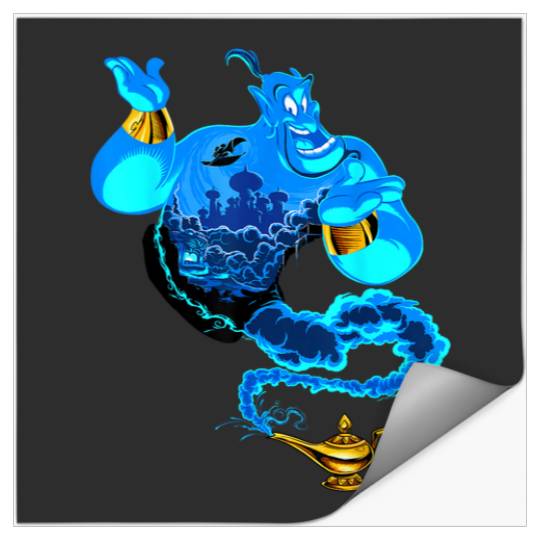 Disney Aladdin Genie Portrait Agrabah Fill Stickers