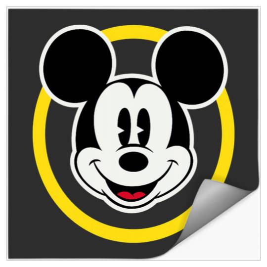 Amazonss Essentials Disney Smiling Mickey in Yellow Circle Stickers