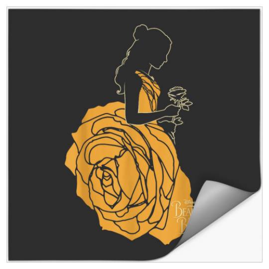 Disney Beauty The Beast Belle A Rose Dress Graph Stickers
