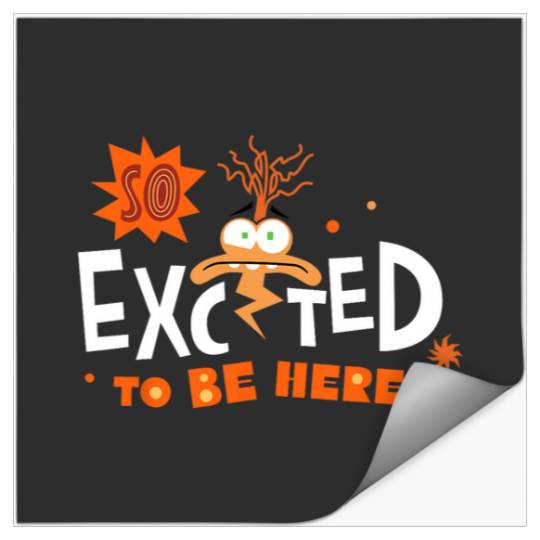 Disney Pixar Inside Out 2 So Excited To Be Here Anxiety Logo Stickers