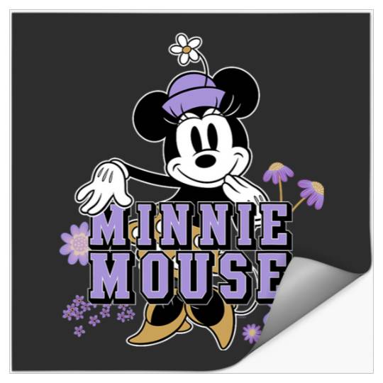 Disney Minnie Mouse Classic Look Floral Spring Flower Garden Stickers