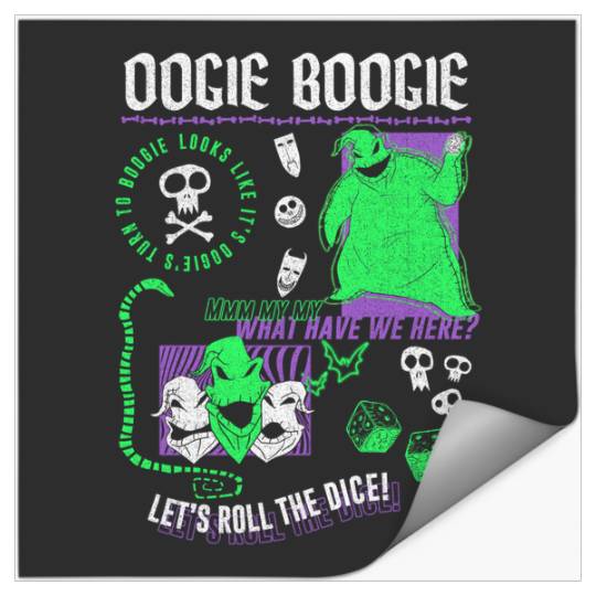 Disney The Nightmare Before Christmas Oogie Boogie Poster Merry Christmas 2024 Stickers