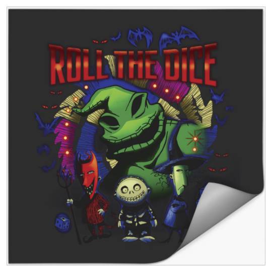Disney The Nightmare Before Christmas Oogie Roll The Dice Merry Christmas 2024 Stickers