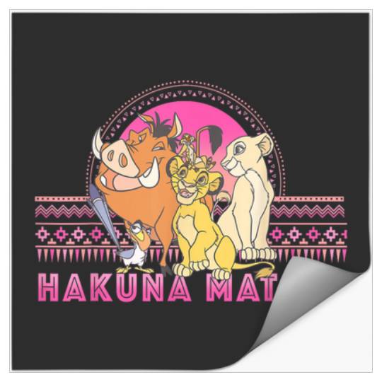 Disney Lion King Hakuna Matata Circle Artsy Port Stickers
