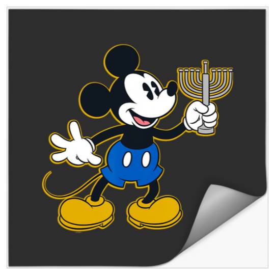 Disney Mickey Mouse Hanukkah Menorah Happy Holidays Stickers