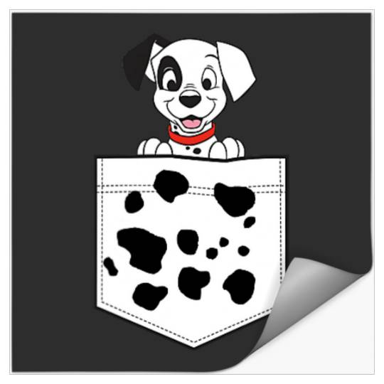 Disney 101 Dalmatians Patch Puppy Dotted Pocket Logo Stickers
